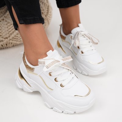Pantofi Sport Murray White Gold