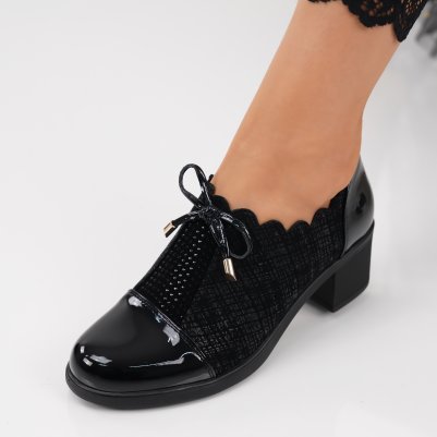 Pantofi Cu Toc Temin Black